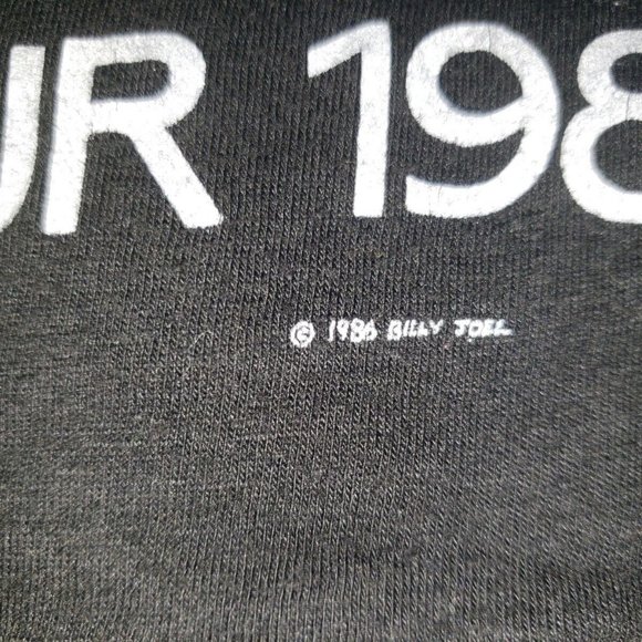 Vintage Billy Joel The Bridge Tour 1986-1987 Concert T Shirt Size Medium - Picture 3 of 3